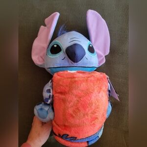 L.E. Lilo And Stitch Plush & Texas Longhorn Throw Blanket